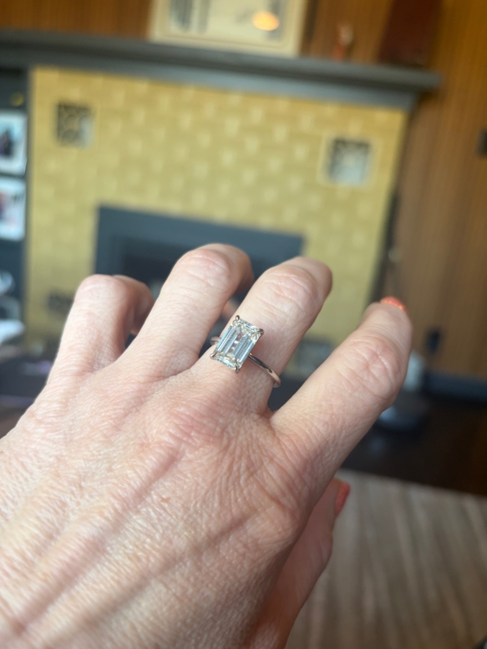 Ring Concierge 4.03 ct Emerald Lab Diamond set in Platinum IGI INCREDIBLE - Picture 9 of 17